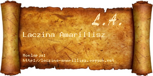 Laczina Amarillisz névjegykártya
